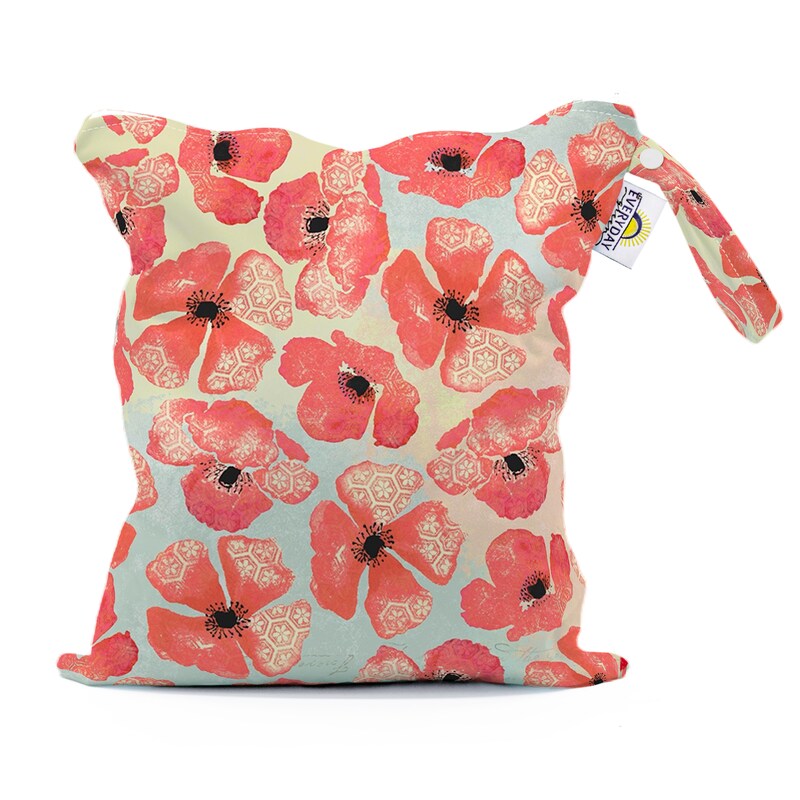 Floral Poppy Wet Bag in Four Sizes